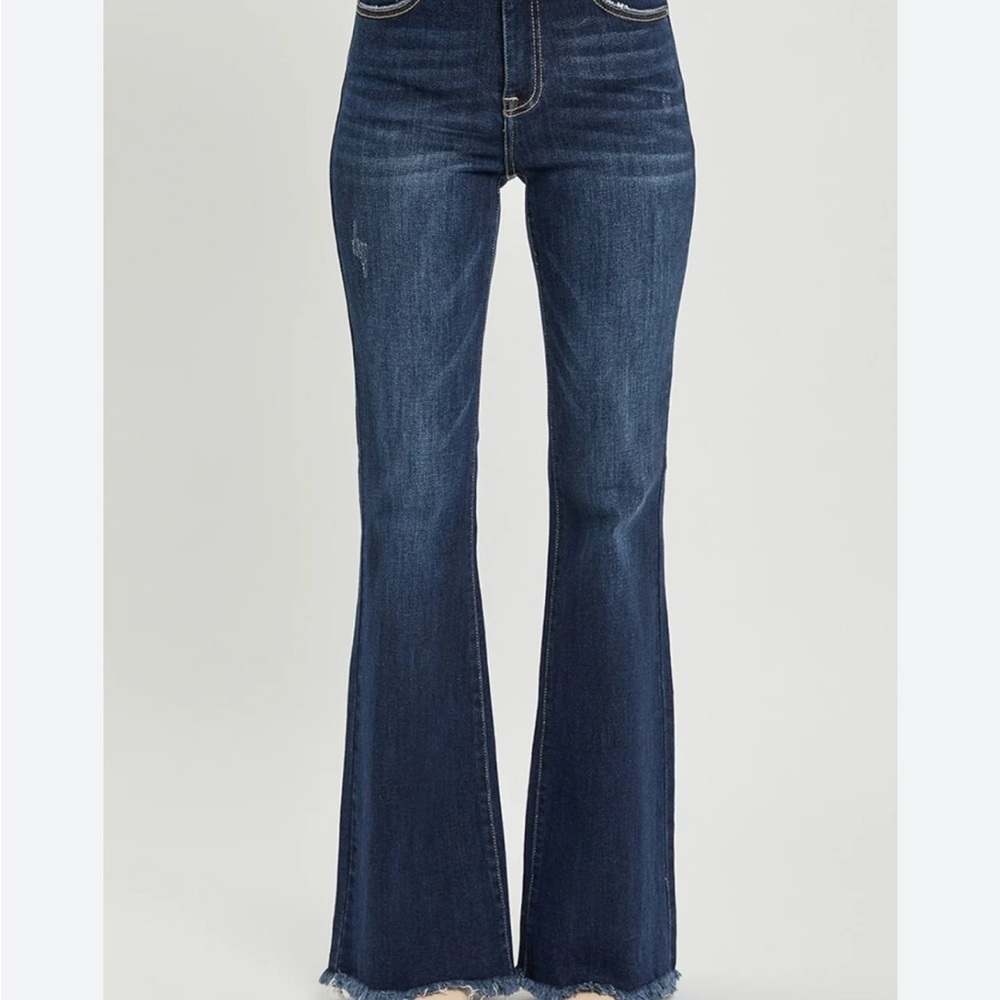 Polo Ralph Lauren Flare cut off Blue Jeans - Picture 1 of 7